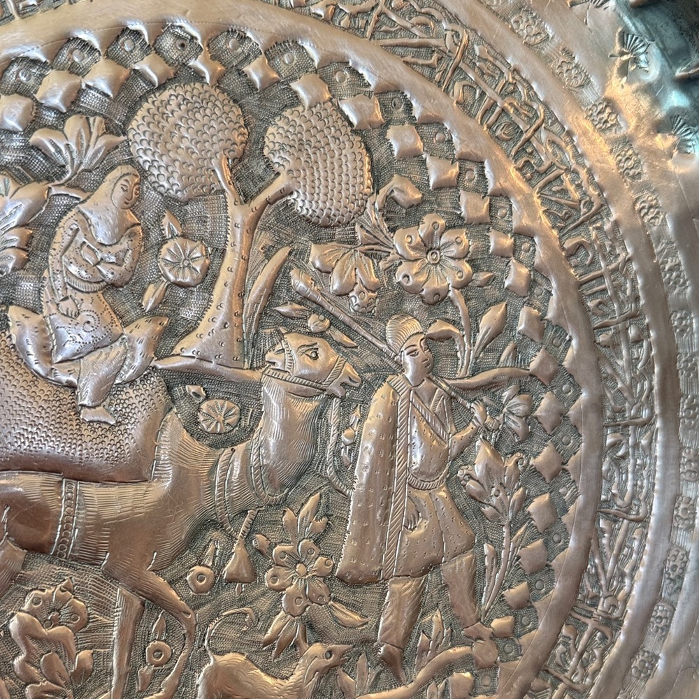 Antique Engraved Copper Art Plate - Picture 3 of 9